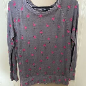 Torrid light knit sweater with flamingo print Size 1
